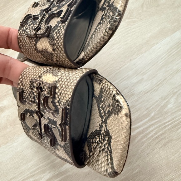 TORY BURCH 55 mm INES HEELED MULE SANDAL in Desert Dusk Roccia Size 8 - Picture 7 of 10